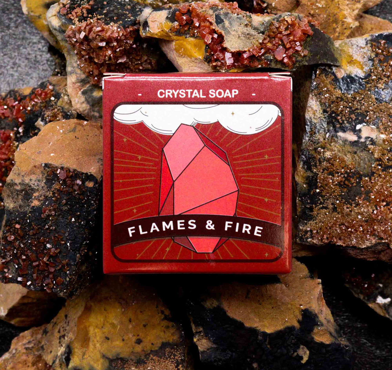 Krištolinis elementinis muilas – ugnis