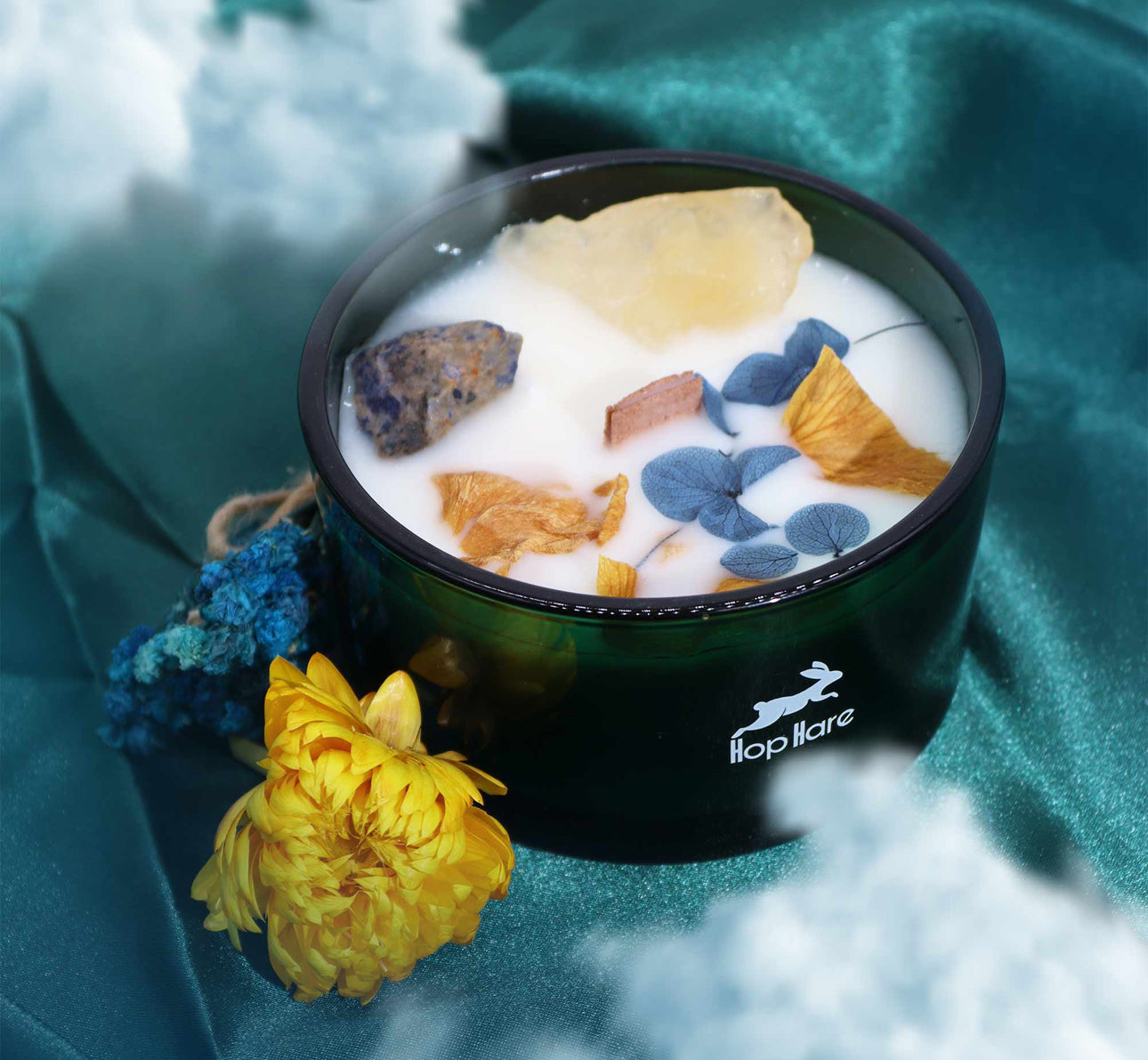 Hop Hare“ krištolinė magiška žvakė – Saulė