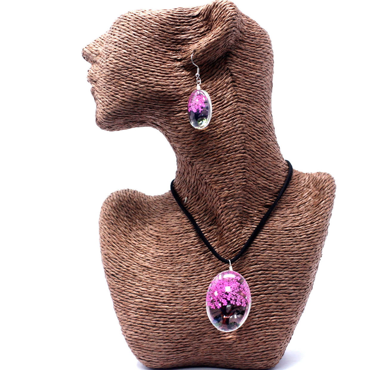 Presuotos gėlės - Gyvybės medžio rinkinys - Ryškiai rožinė