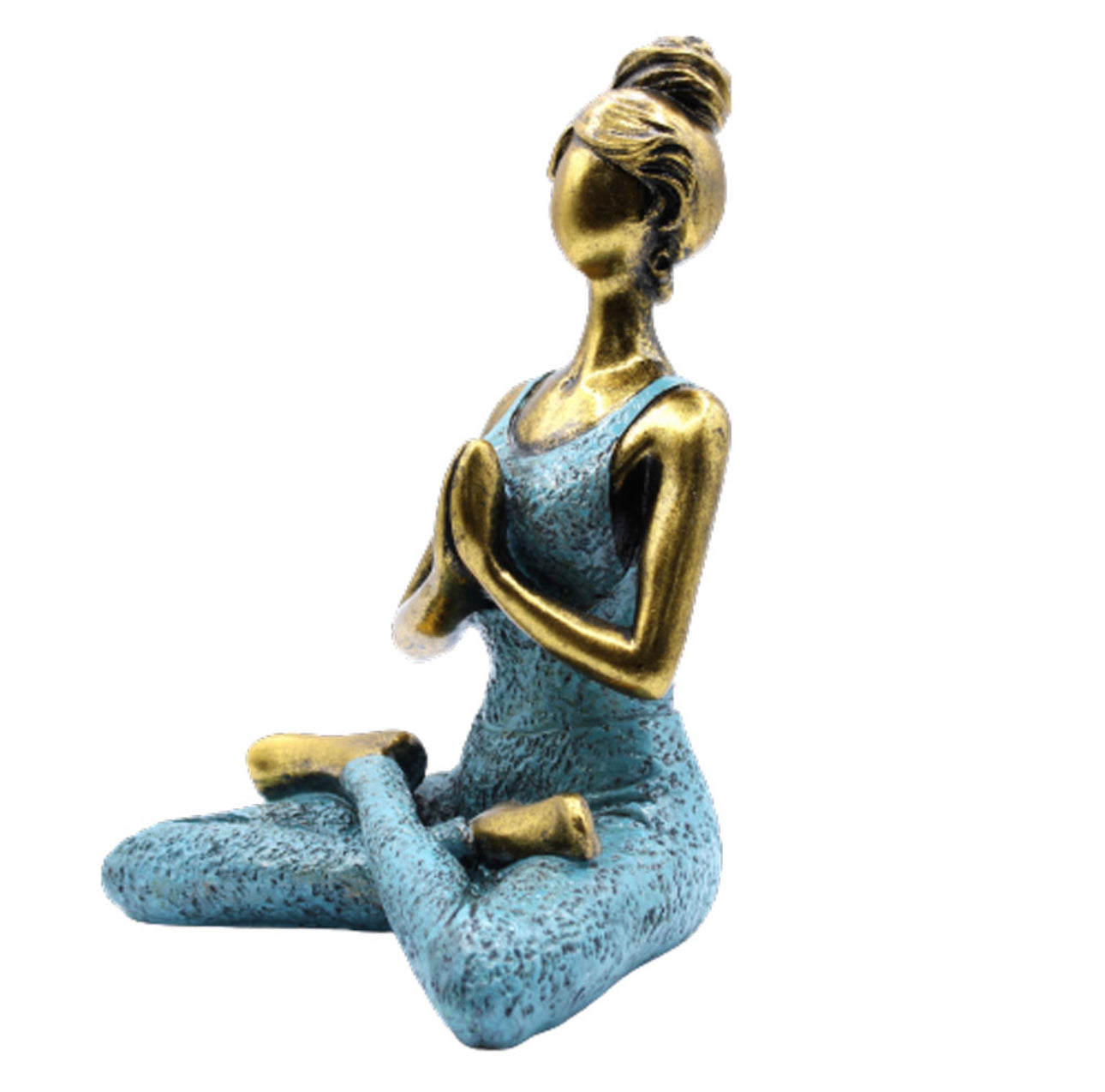 Jogos damos figūrėlė - bronzinė ir turkio spalvos 24 cm