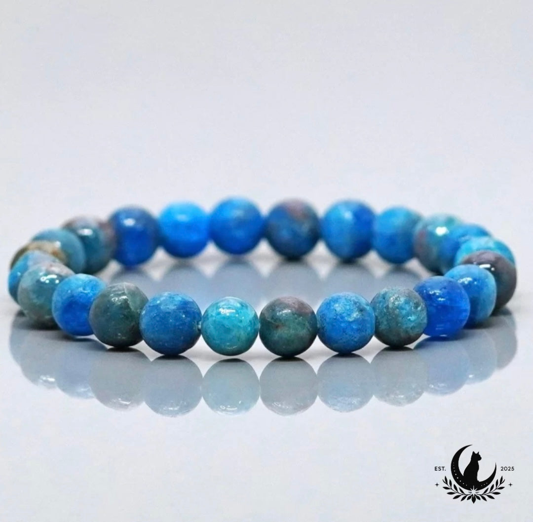 Mėlynojo apatito apyrankė 8 mm