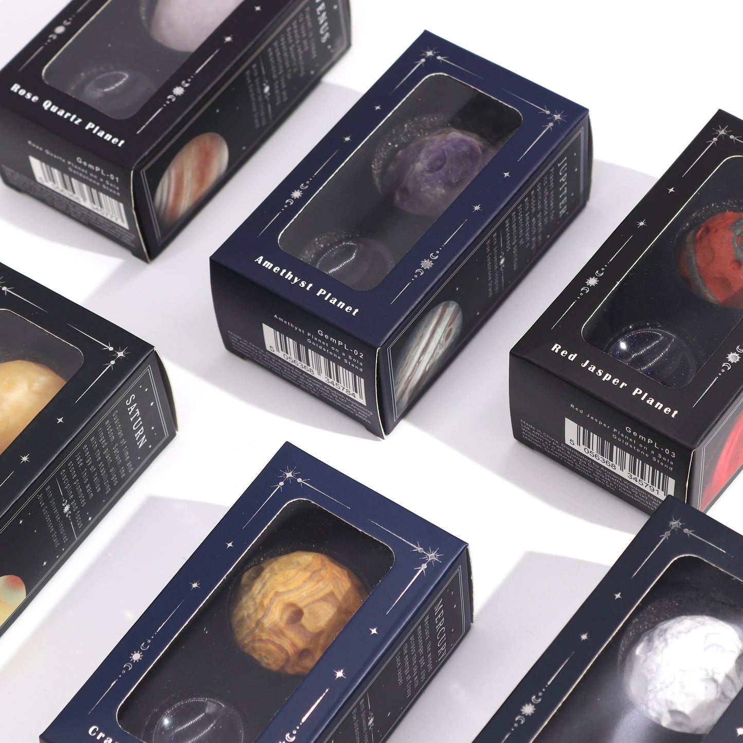 Raudonojo jaspio planeta ant Sola auksaakmenio stovo - 40 mm (30x15 mm stovas)