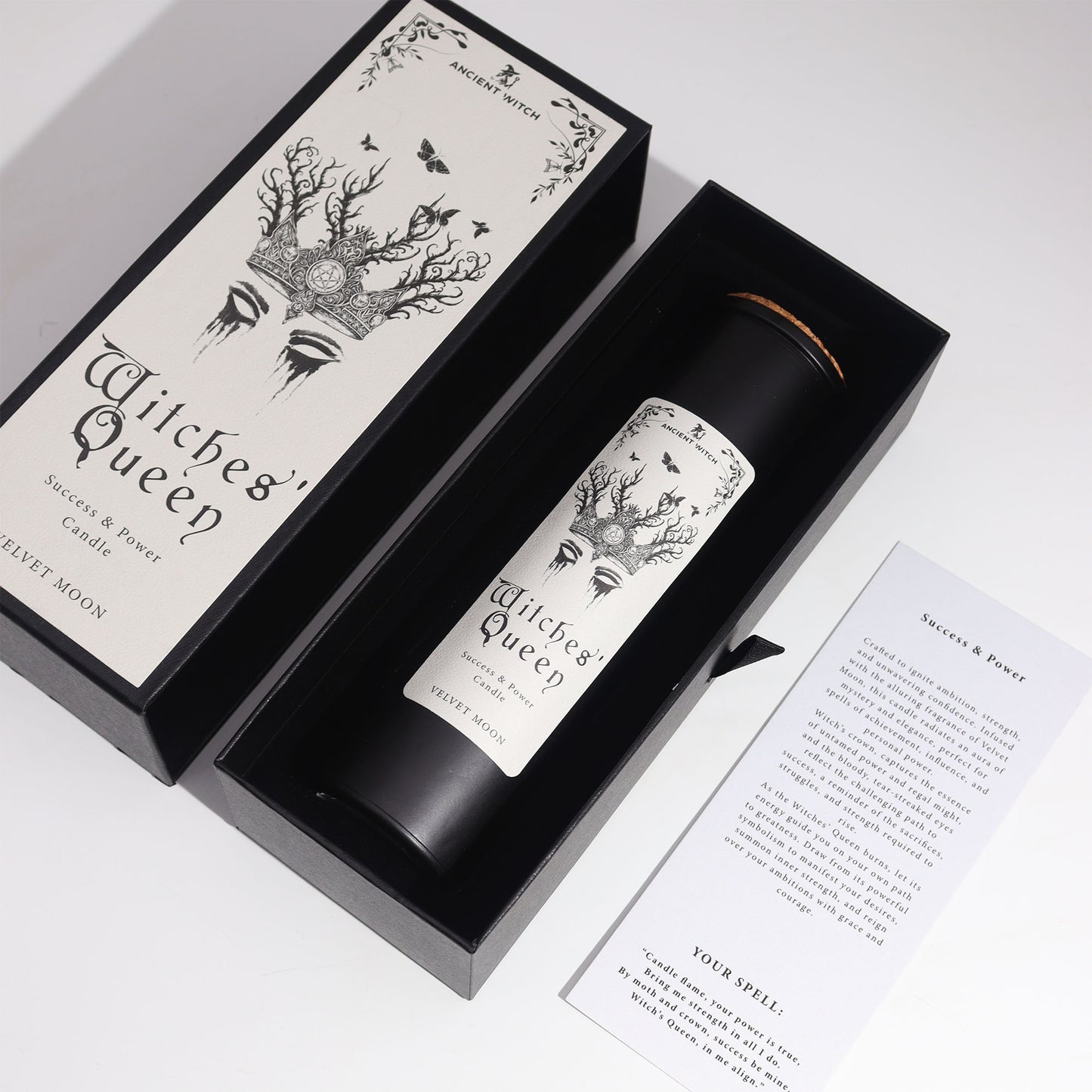 Senovės raganos raganų karalienės žvakė – Galia ir sėkmė