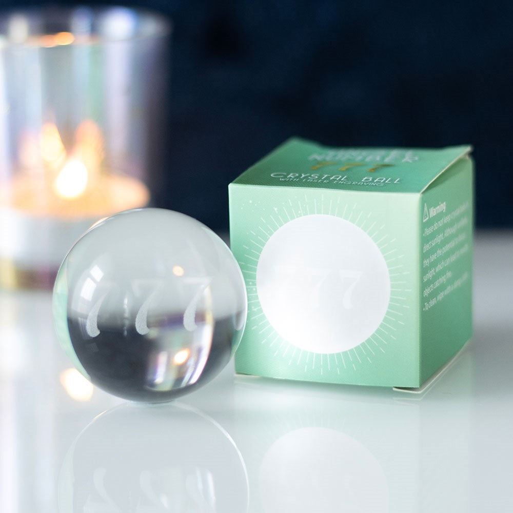 777 angelo skaičiaus krištolinis rutulys