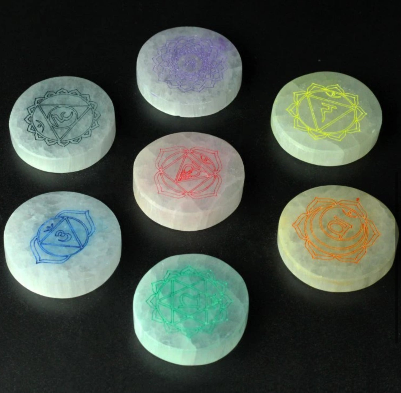 Selenito čakros