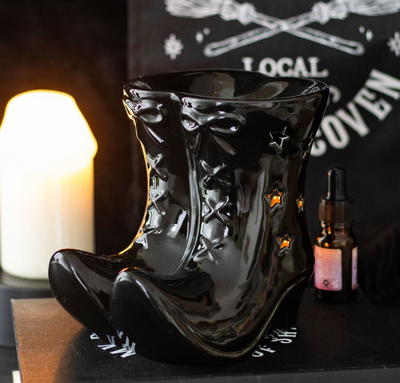 Juodosios raganos batų aliejaus degiklis