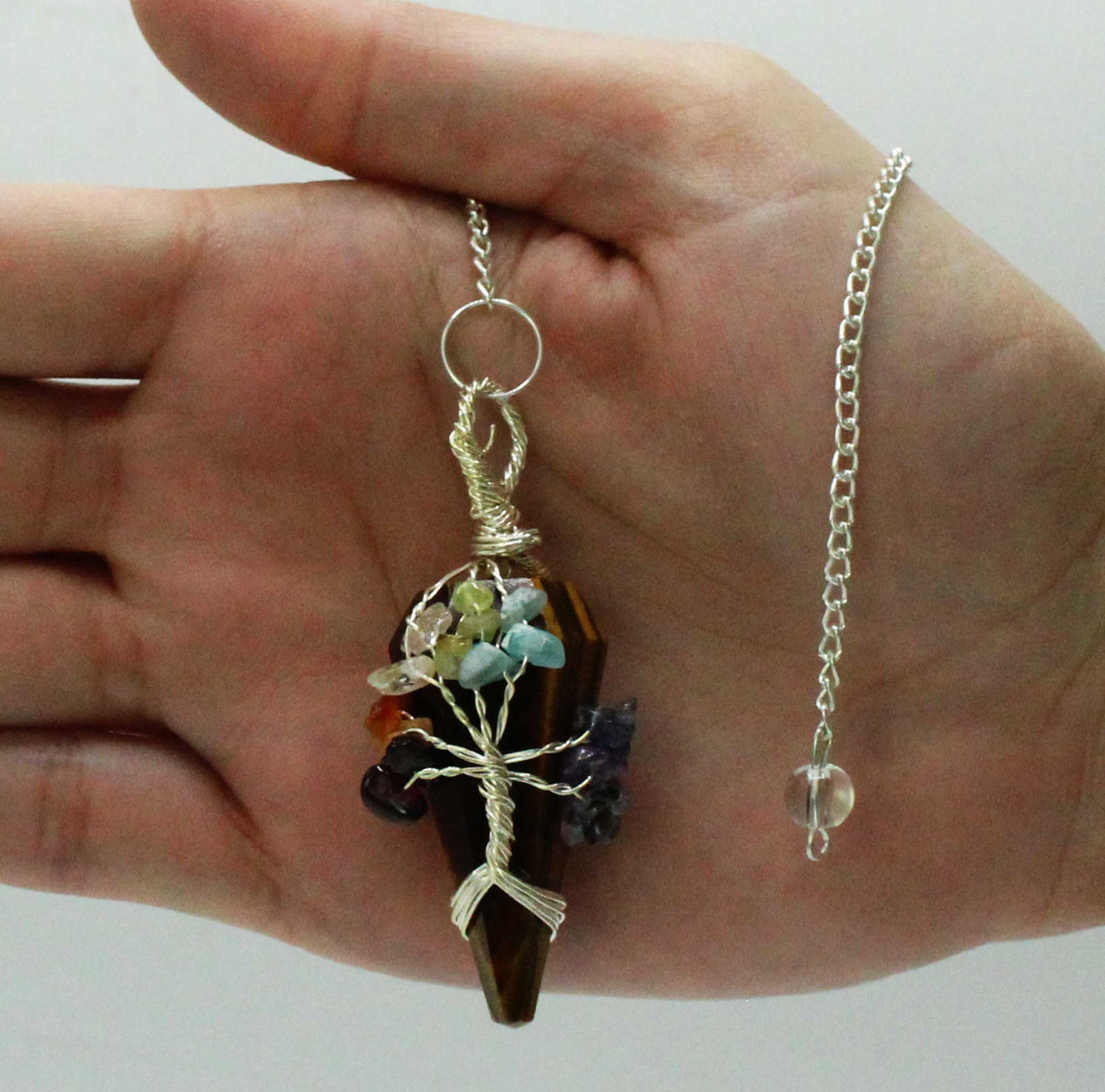 Stebuklinga švytuoklė - Septynios čakros - Tigereye