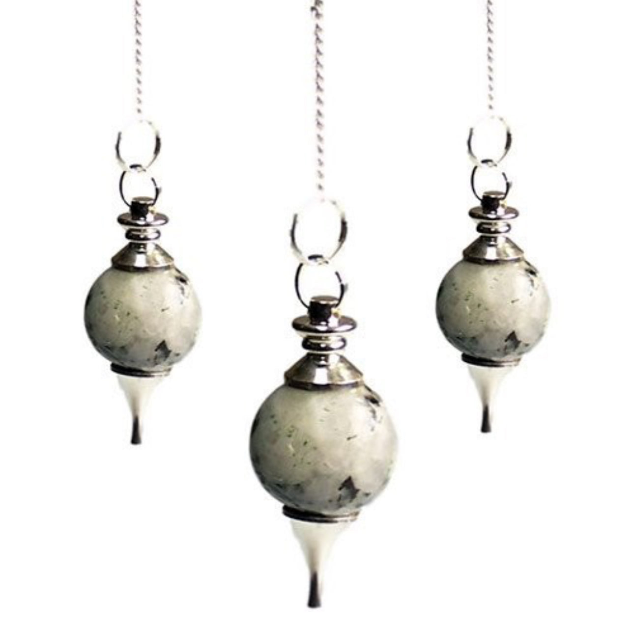 Sferos švytuoklė - vaivorykštinis mėnulio akmuo