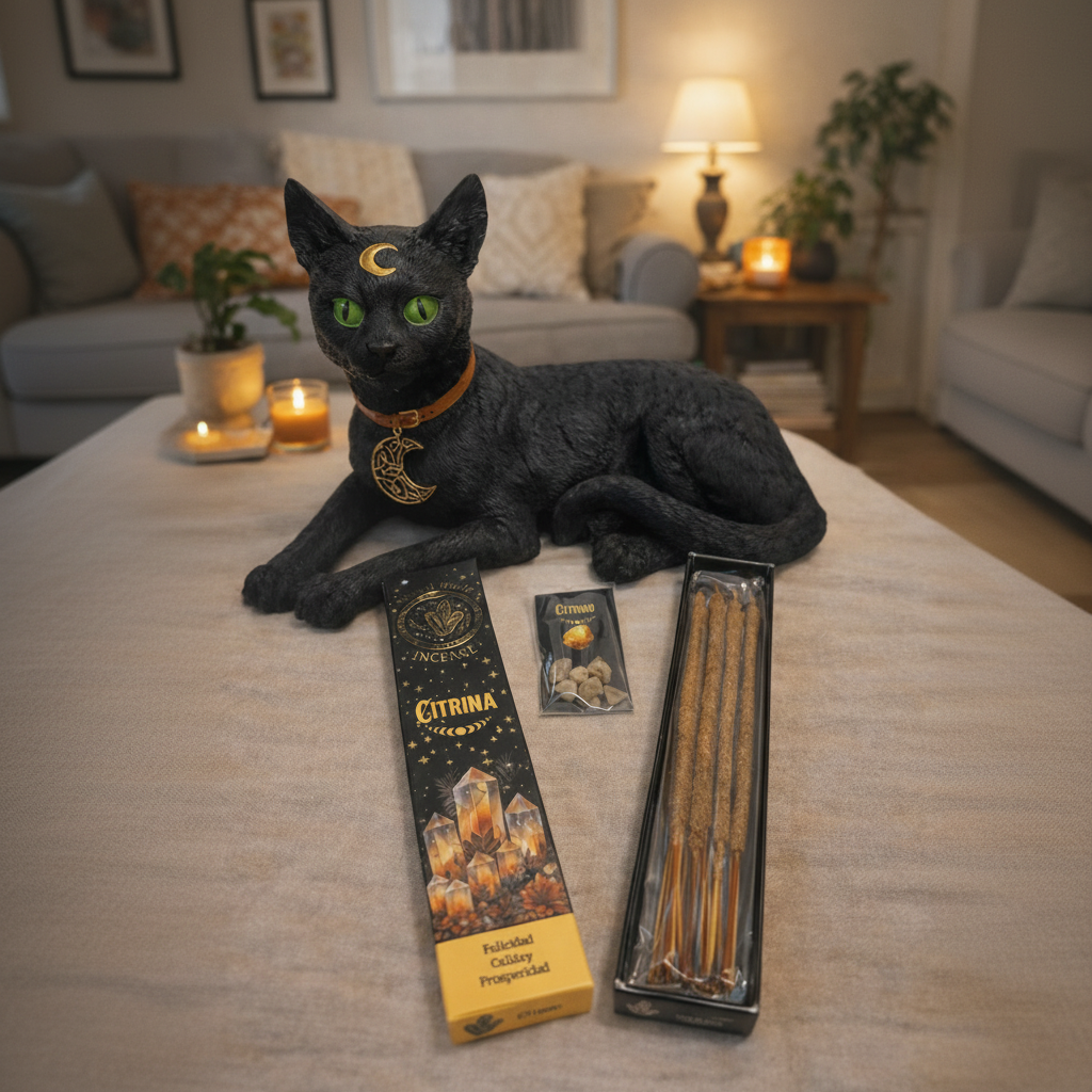 Natūralus smilkalai su citrino kristalais