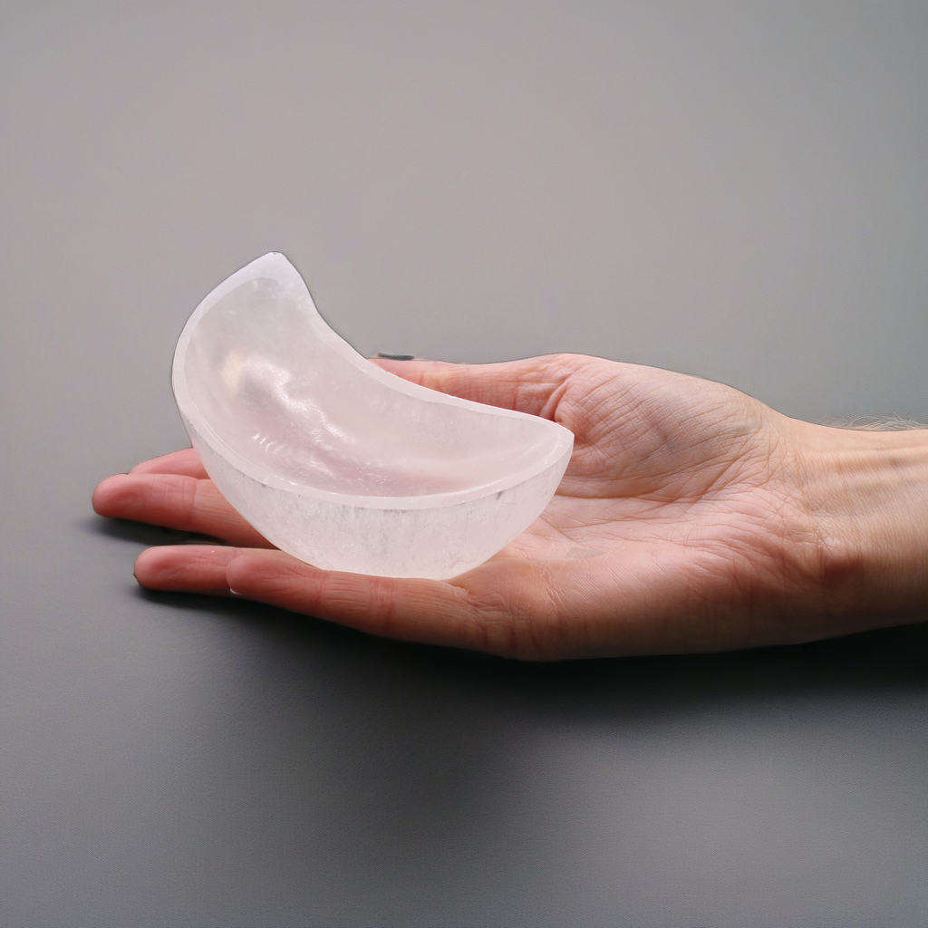 Selenito mėnulio dubuo - 10 cm