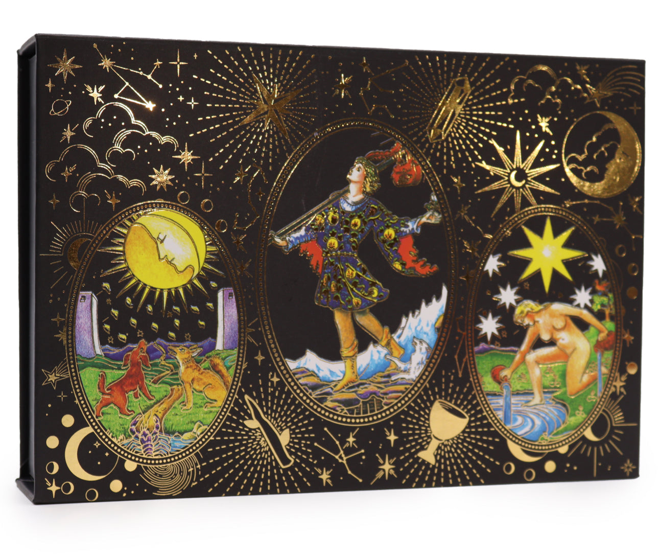 Auksinės folijos taro kortos - Tegul prasideda magija - dovanų rinkinys