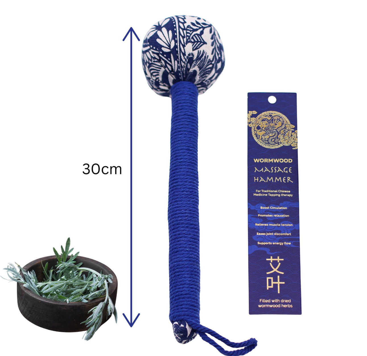 Pelyno masažinis plaktuvas - Mėlynas