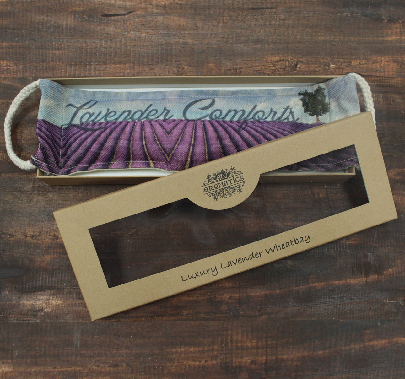 Prabangus levandų kviečių maišelis dovanų dėžutėje - Levandų komfortas