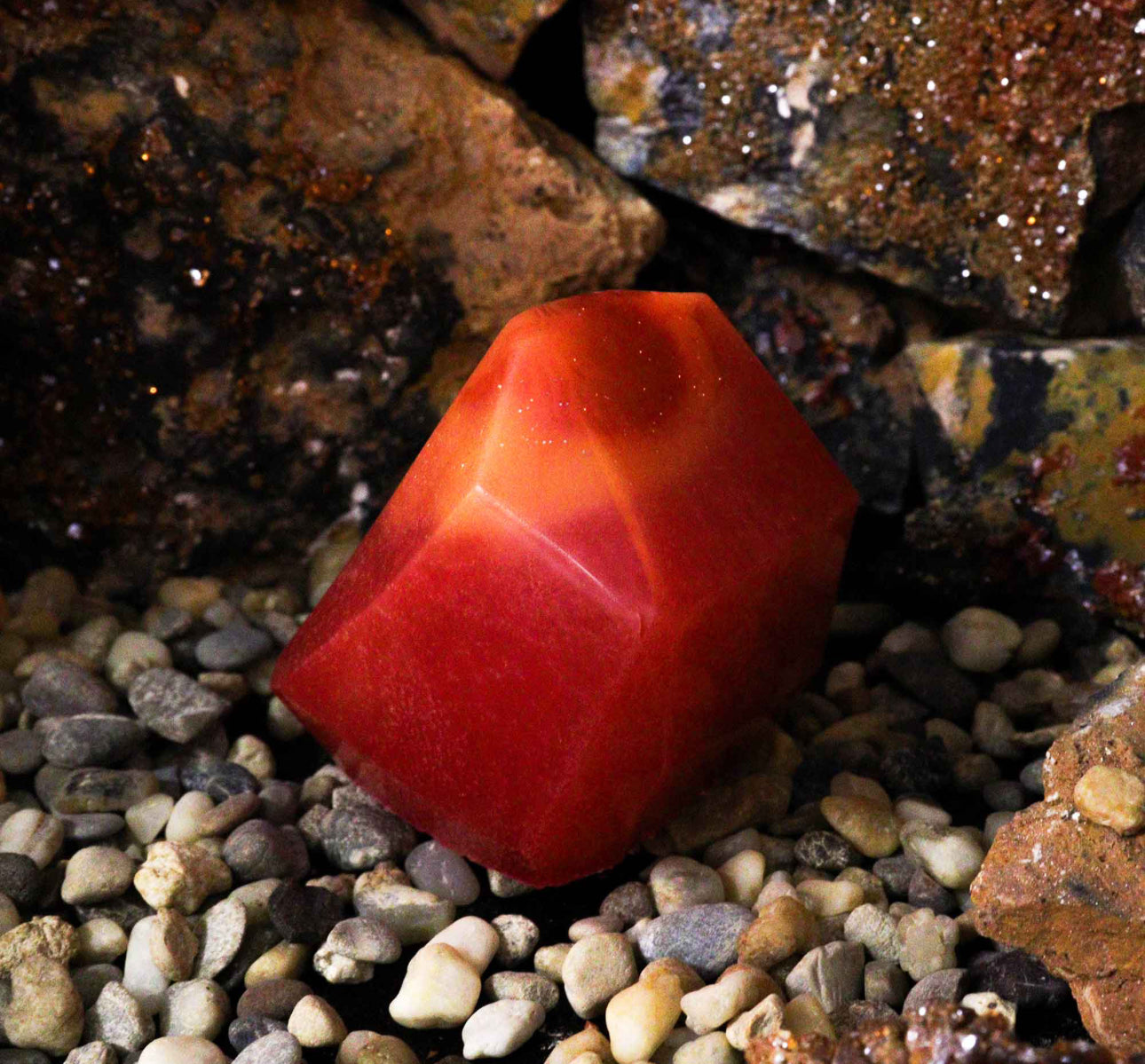 Krištolinis elementinis muilas – ugnis