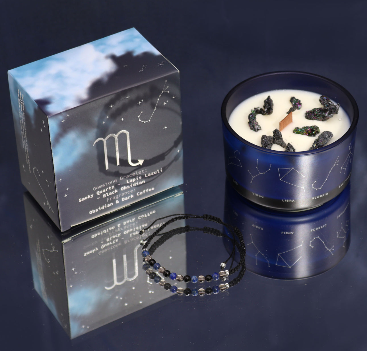 Zodiako krištolo žvakė su kristalų apyranke - Skorpionas