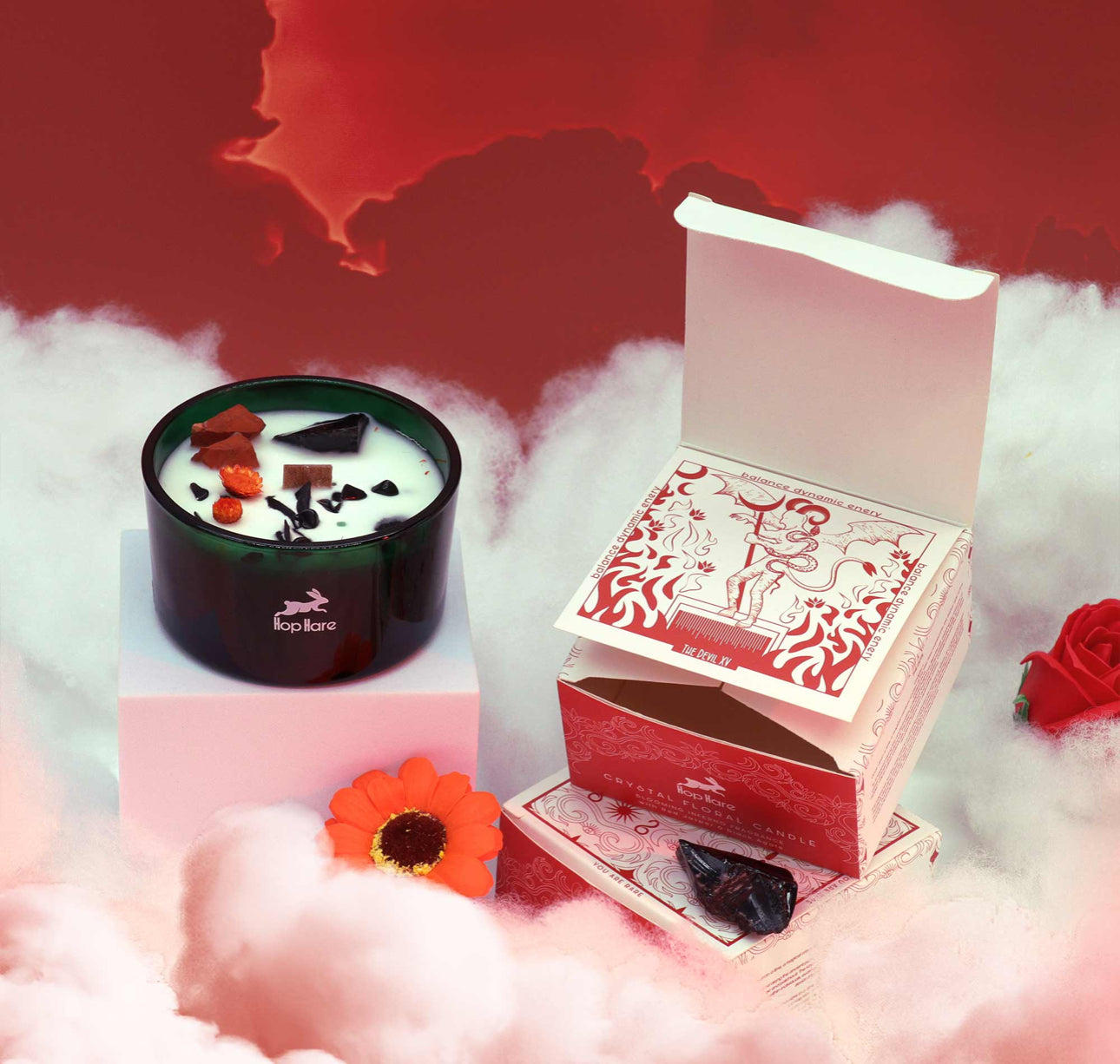 Hop Hare“ krištolinė magiška žvakė – Velnias