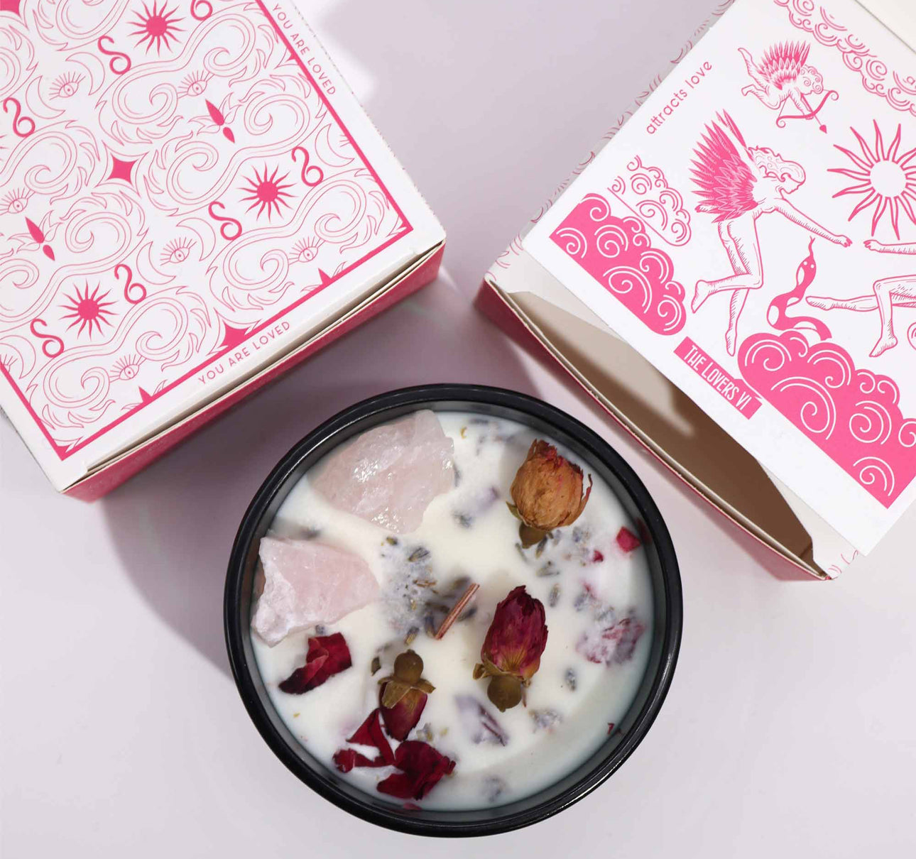 Hop Hare“ krištolinė magiška žvakė – Įsimylėjėliai