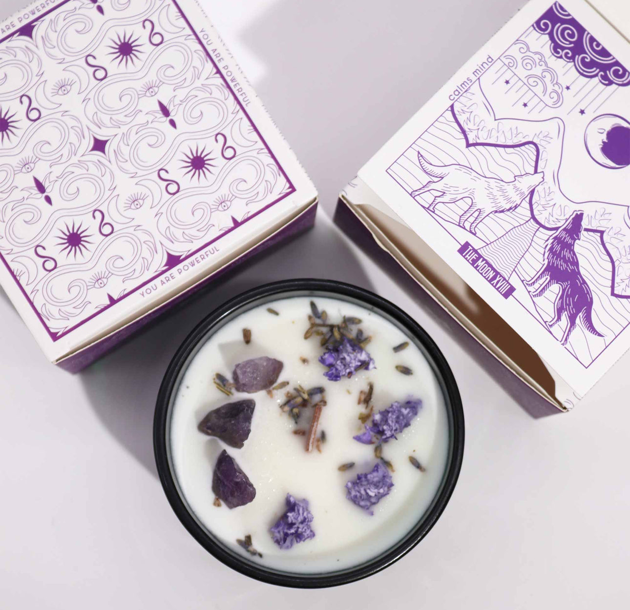 Hop Hare“ krištolinė magiška žvakė – Mėnulis