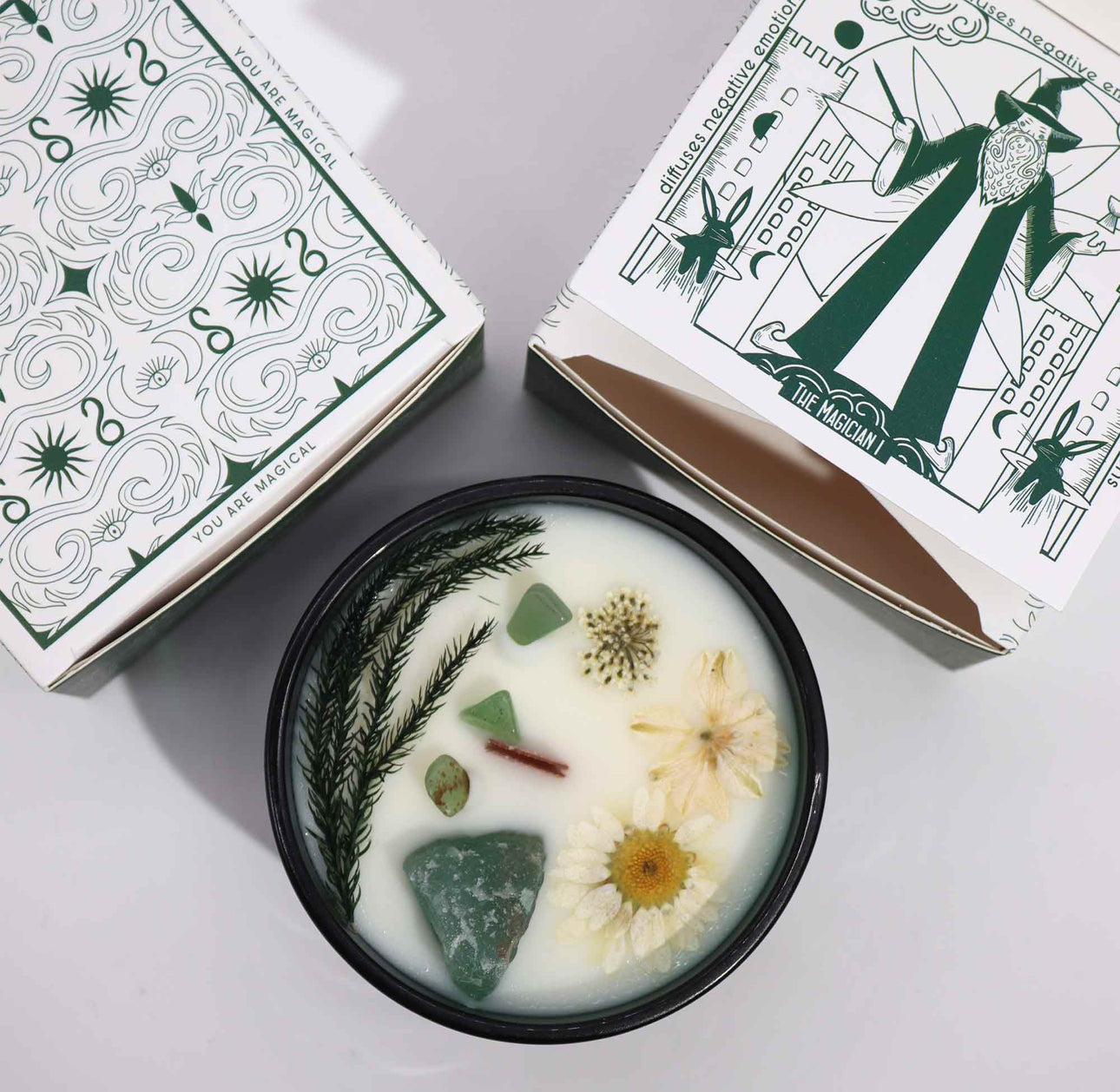 Hop Hare“ krištolinė magiška žvakė – Magas