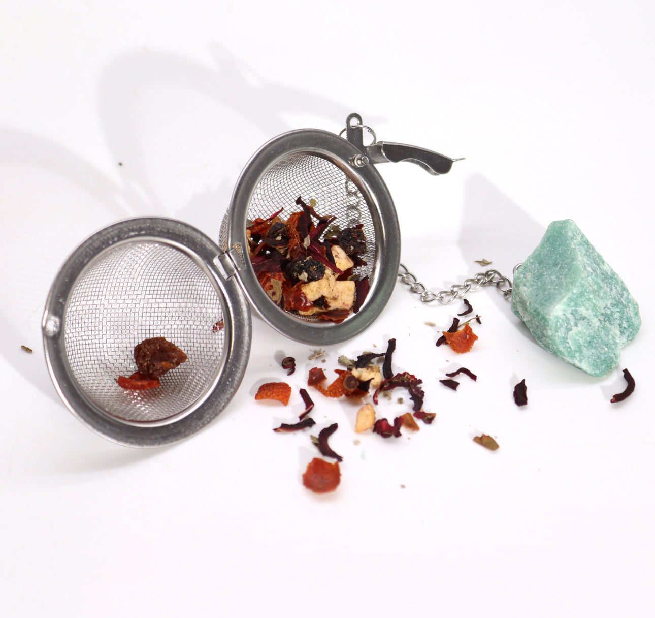 Neapdoroto krištolo brangakmenių arbatos sietelis - akvamarinas