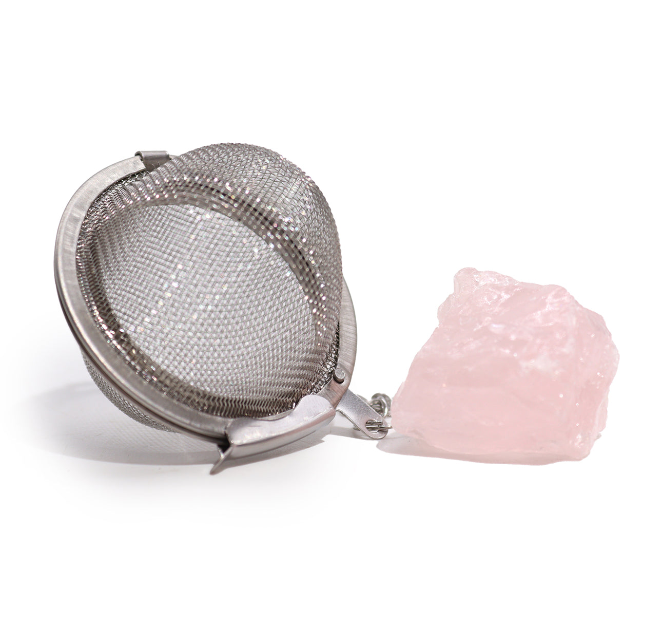 Neapdoroto krištolo brangakmenio arbatos sietelis - rožinis kvarcas