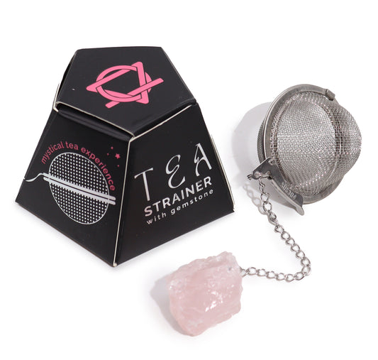 Neapdoroto krištolo brangakmenio arbatos sietelis - rožinis kvarcas