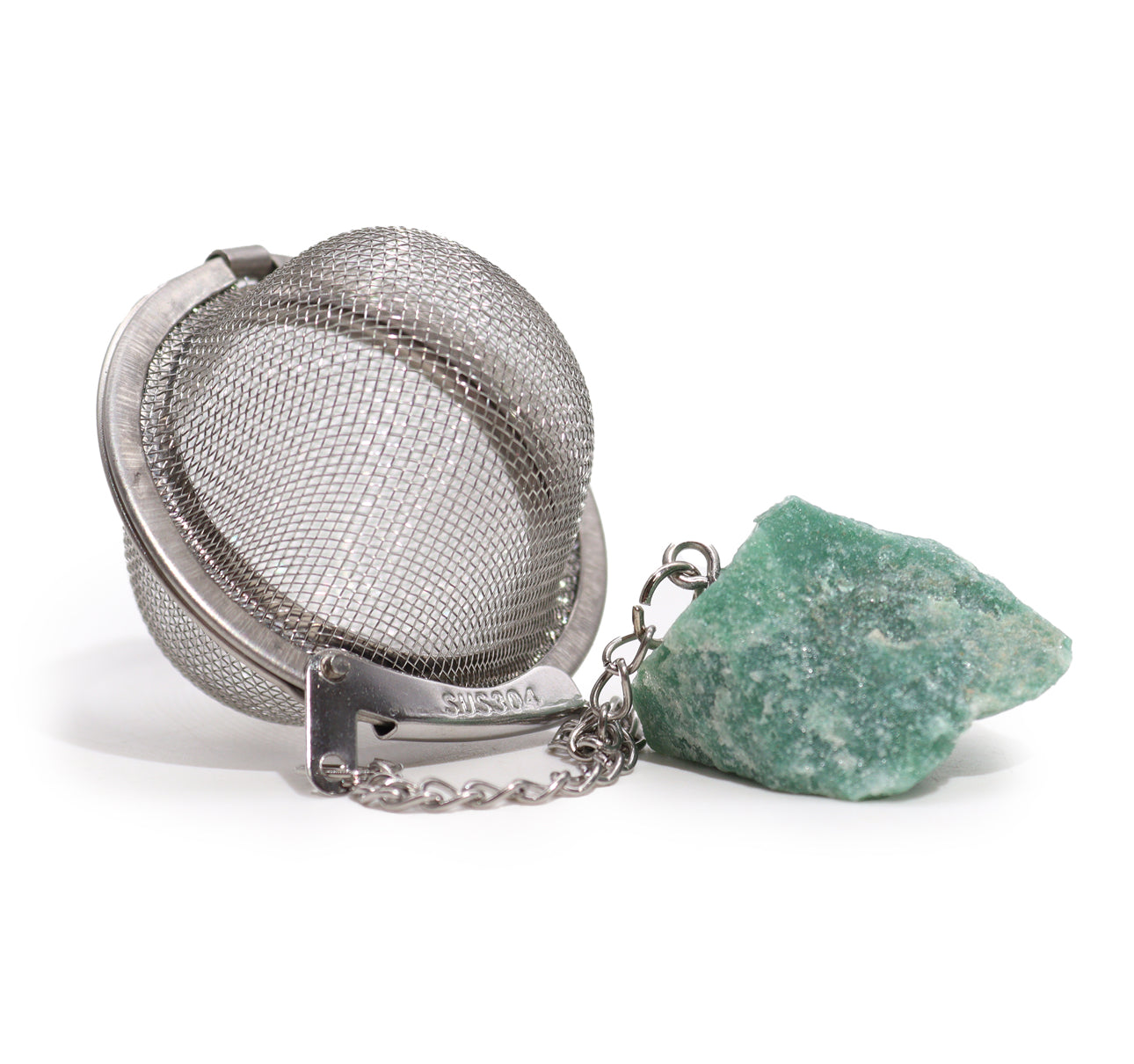 Neapdoroto krištolo brangakmenių arbatos sietelis - žaliasis aventurinas