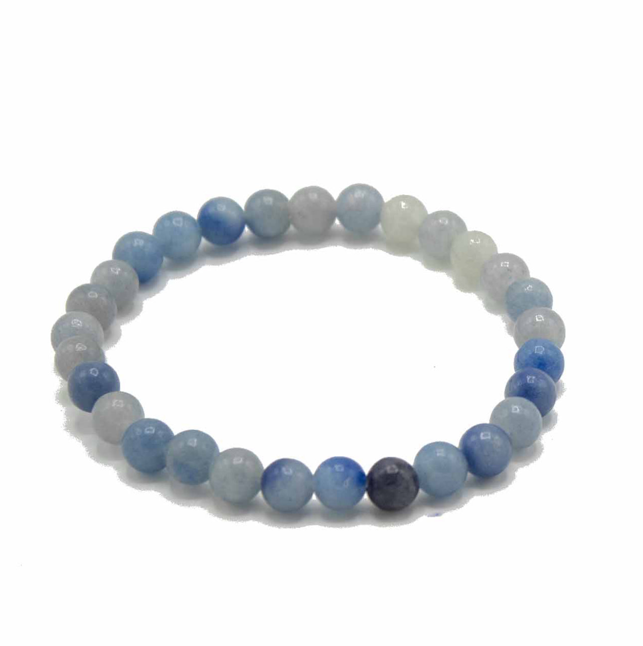 Brangakmenių Manifestacijos Apyrankė - Mėlynas Nėriniuotas Agatas - Nepriklausomybė