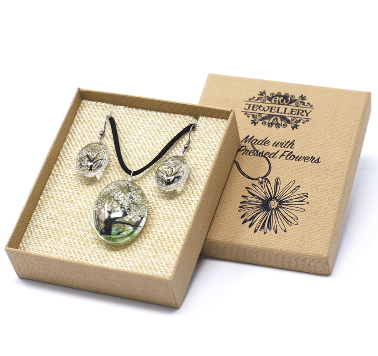 Presuotos gėlės - Gyvybės medžio rinkinys - Balta