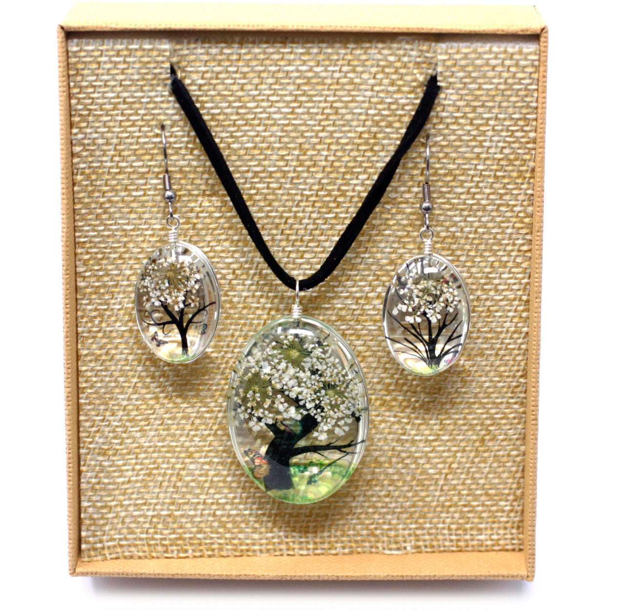 Presuotos gėlės - Gyvybės medžio rinkinys - Balta