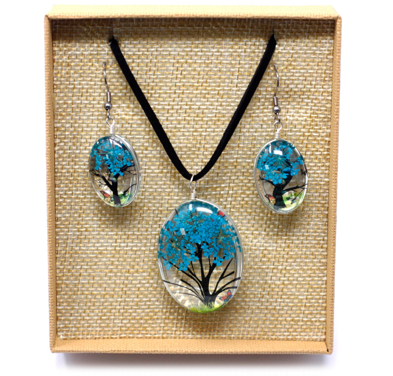 Presuotos gėlės - Gyvybės medžio rinkinys - Mėlyna