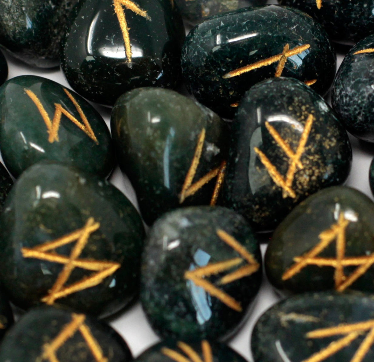 Runų akmenų rinkinys maišelyje - kraujo akmuo