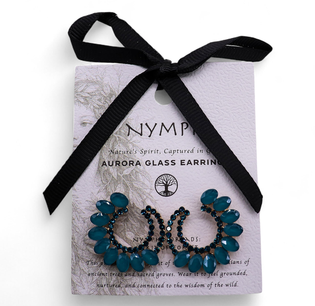 Žalsvai žali vintažinio stiklo auskarai - Kilpelė