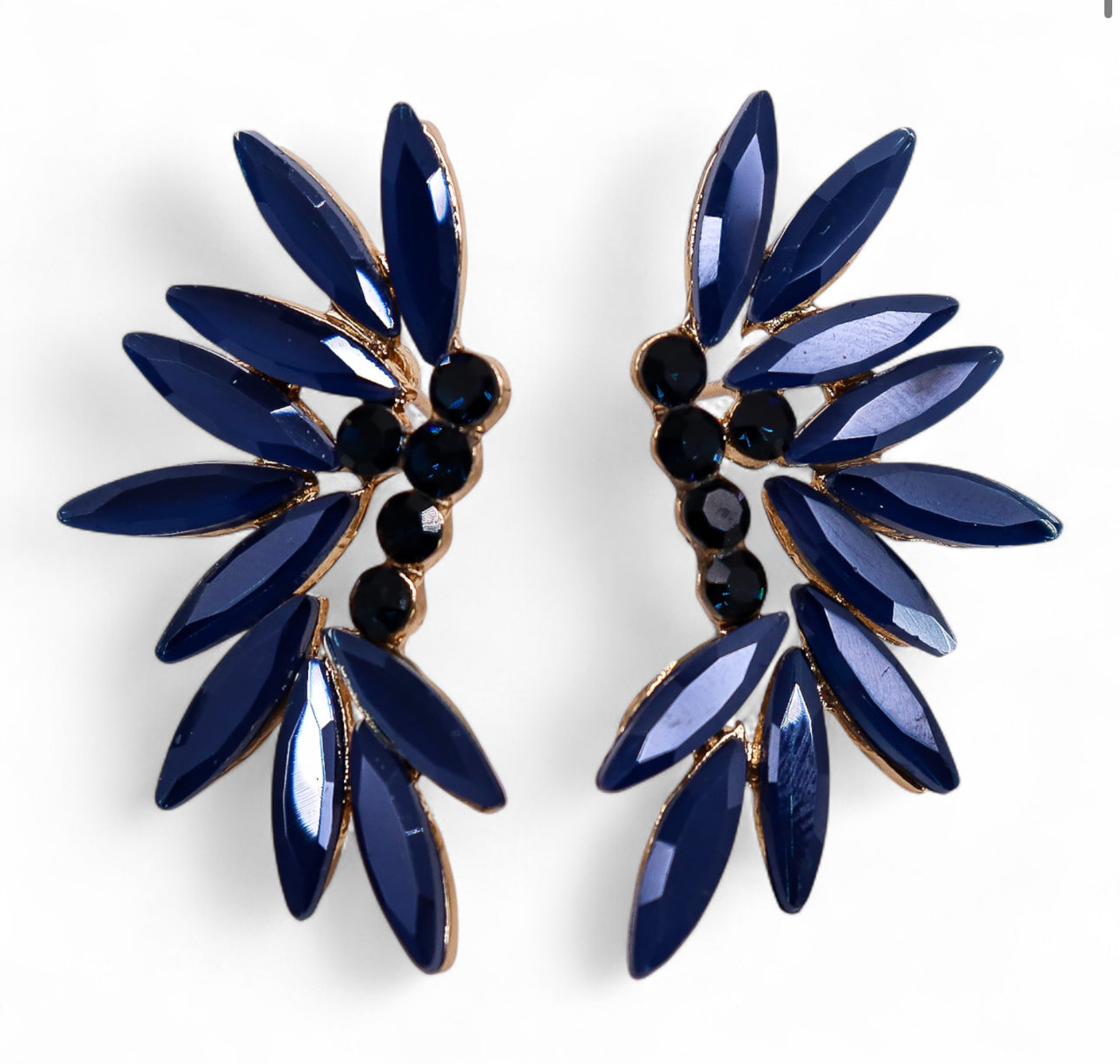 Karališkai mėlyni vintažinio stiklo auskarai - Fėjos