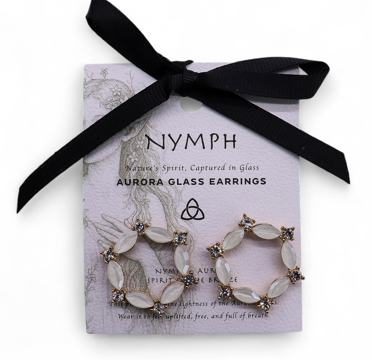 Perliniai vintažinio stiklo auskarai - Kilpelė