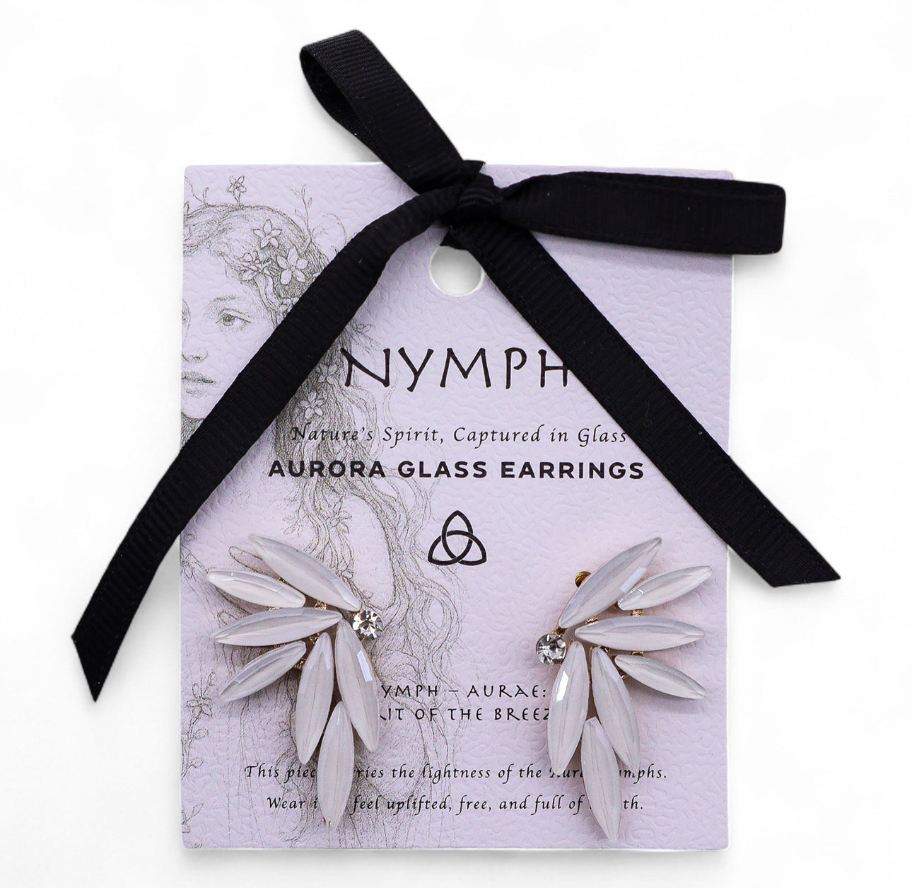 Perliniai vintažinio stiklo auskarai - Fėjos