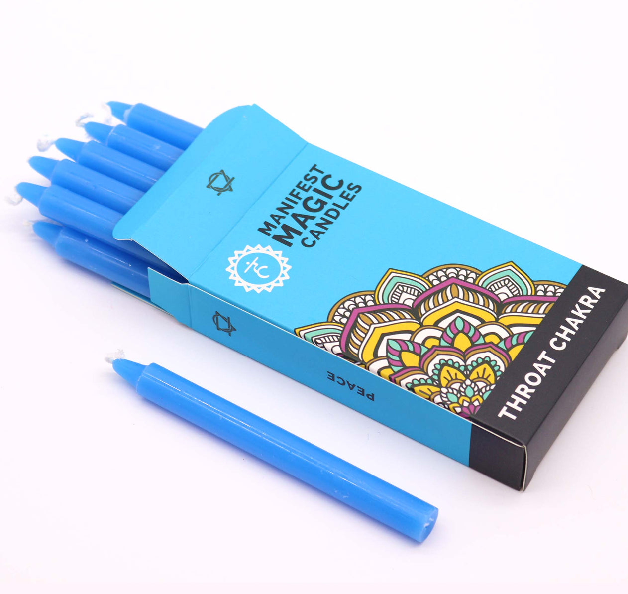 „Manifest Magic“ žvakės 12 vnt. – Gerklės čakra