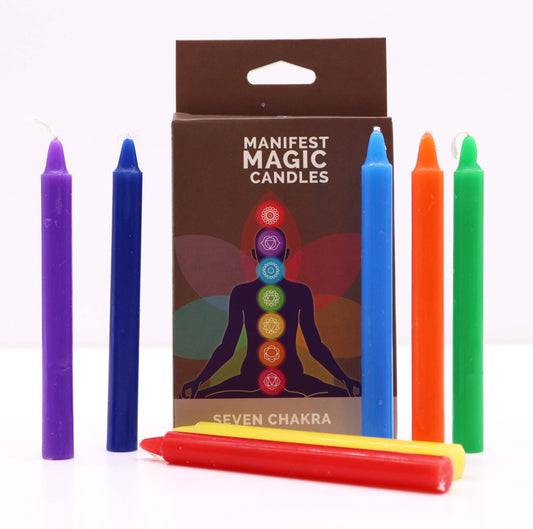 Septynių čakrų manifestavimo žvakės