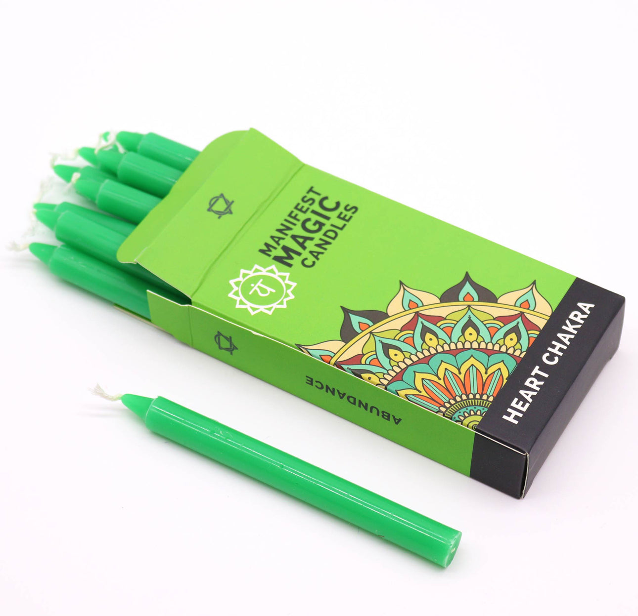 „Manifest Magic“ žvakės 12 vnt.– Širdies čakra