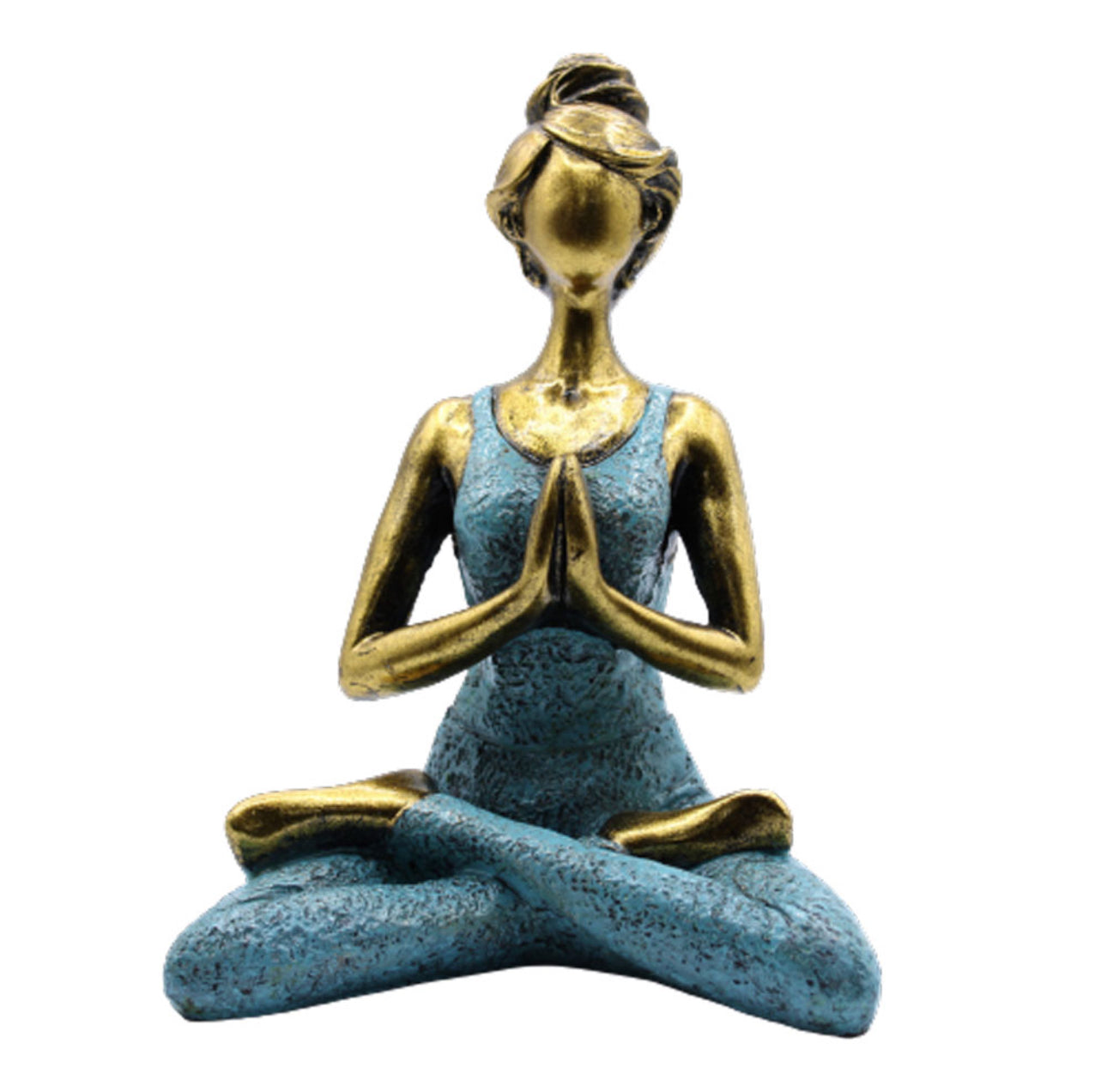 Jogos damos figūrėlė - bronzinė ir turkio spalvos 24 cm