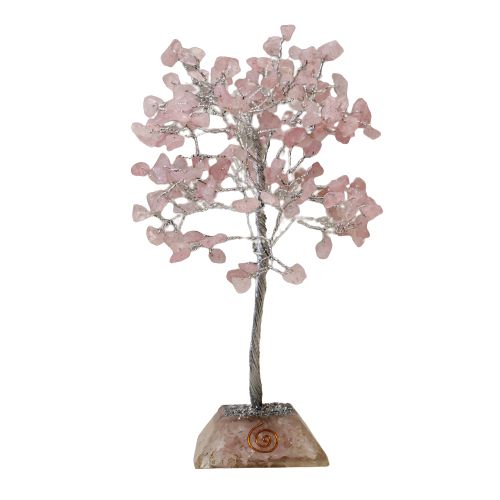 Kristalų medelis su orgonito pagrindu - 160 kristalų - rožinis kvarcas – 4 nuotrauka
