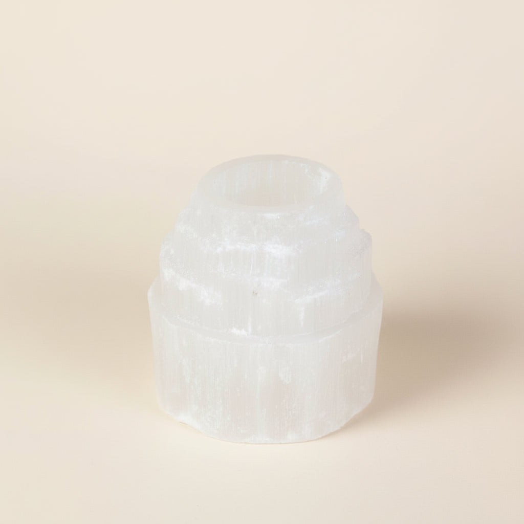 Selenito kalno viršūnės žvakidė - 8 cm