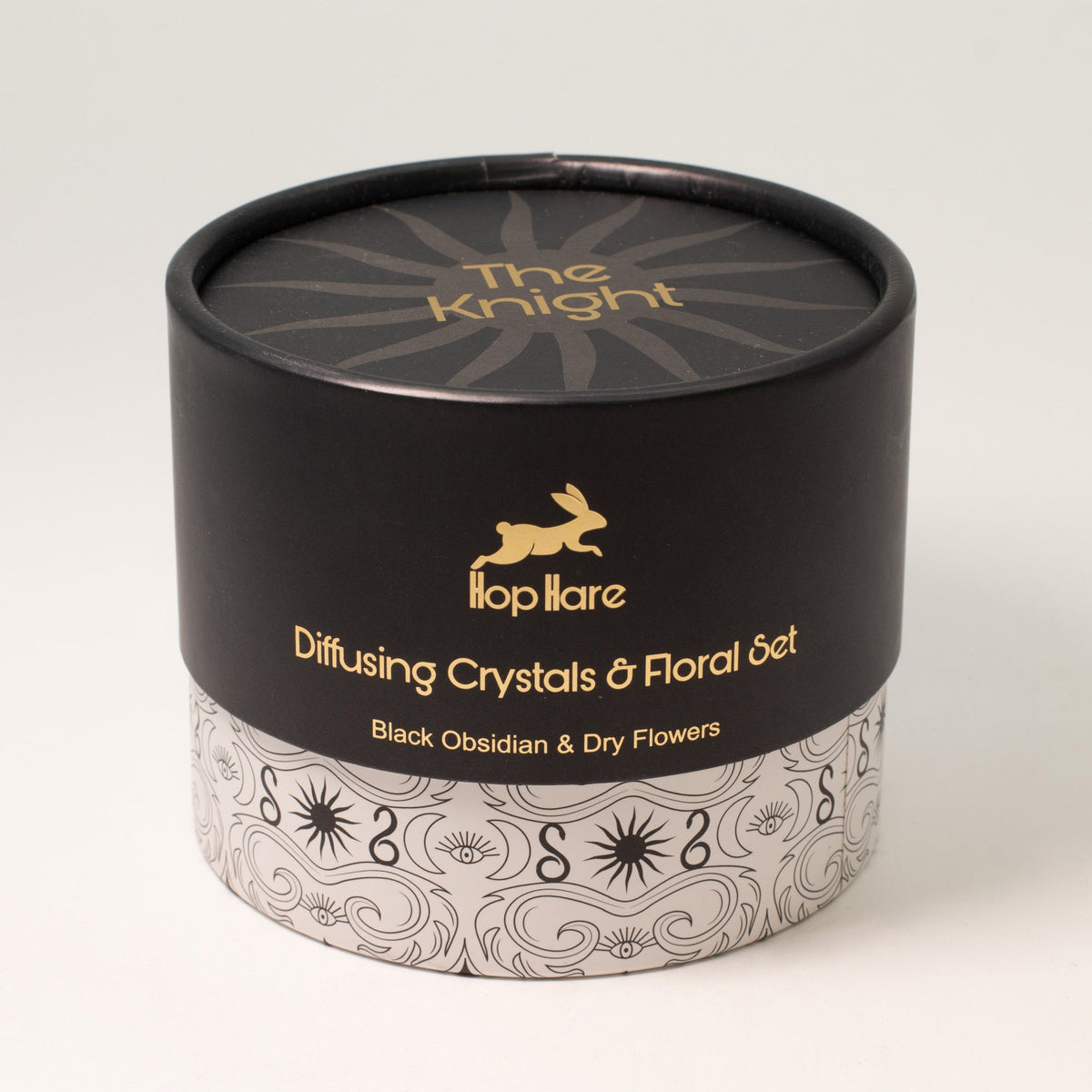 Hop Hare „The King“ – juodojo obsidiano kristalų ir gėlių rinkinys