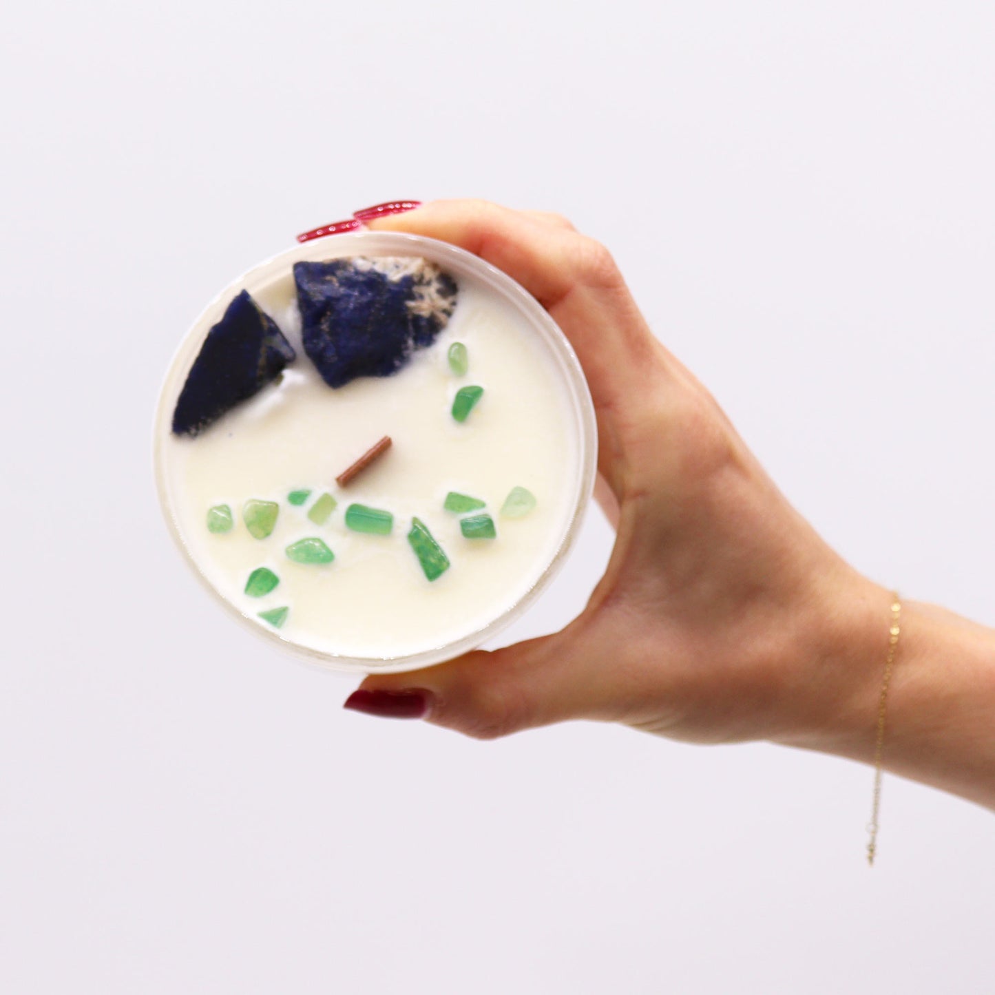 Čakros krištolinė žvakė - Gerklės čakra