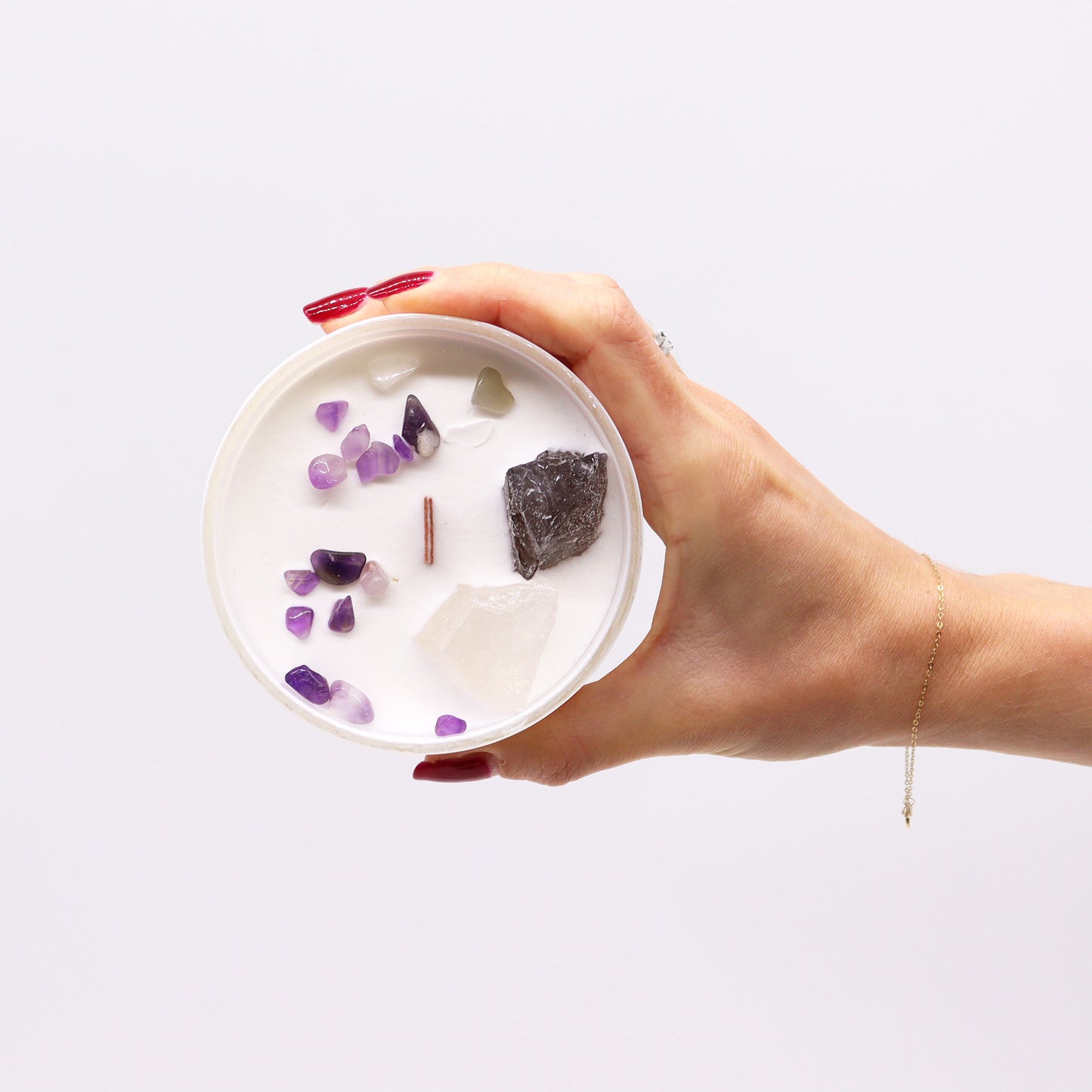 Čakros krištolinė žvakė - Karūnos čakra