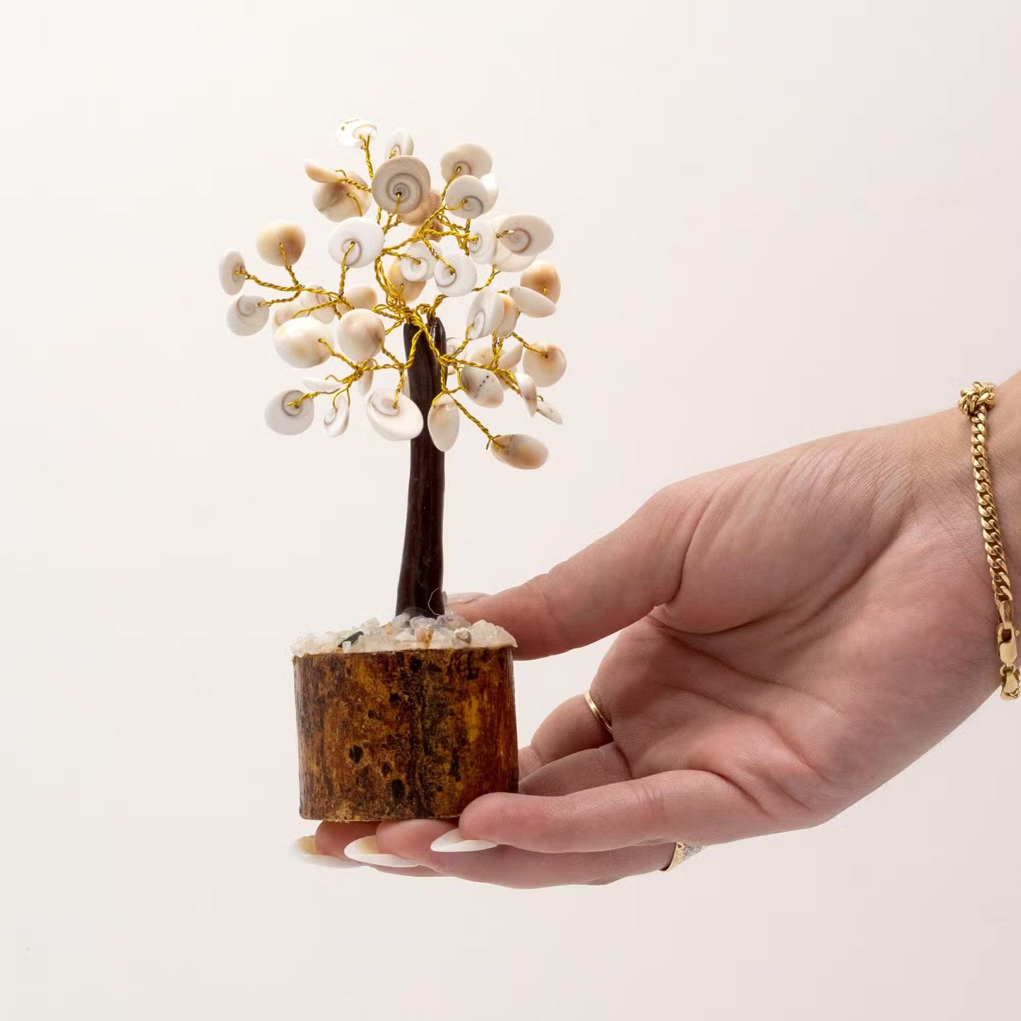 Vidutinis Gomati akmenukų čakros medelis - 45 akmenys