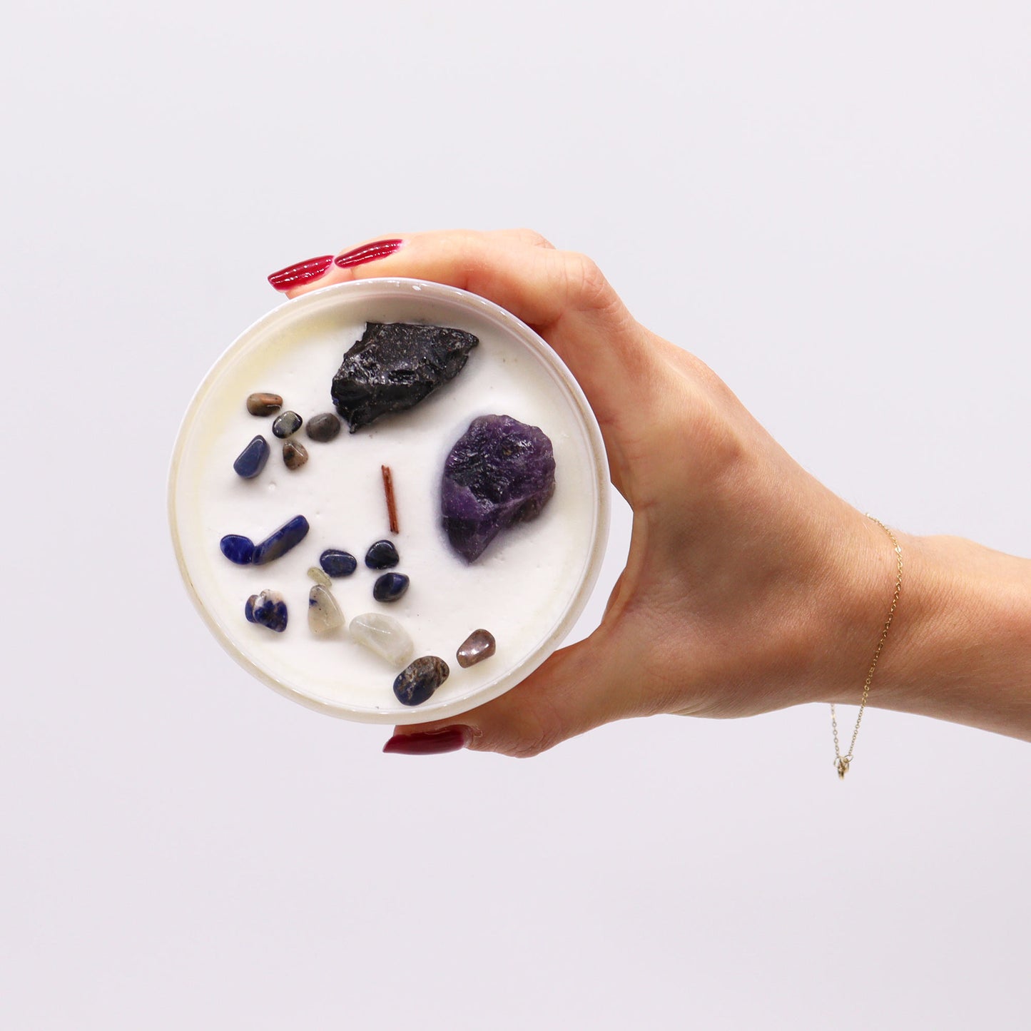 Čakros krištolinė žvakė - Saulės rezginio čakra