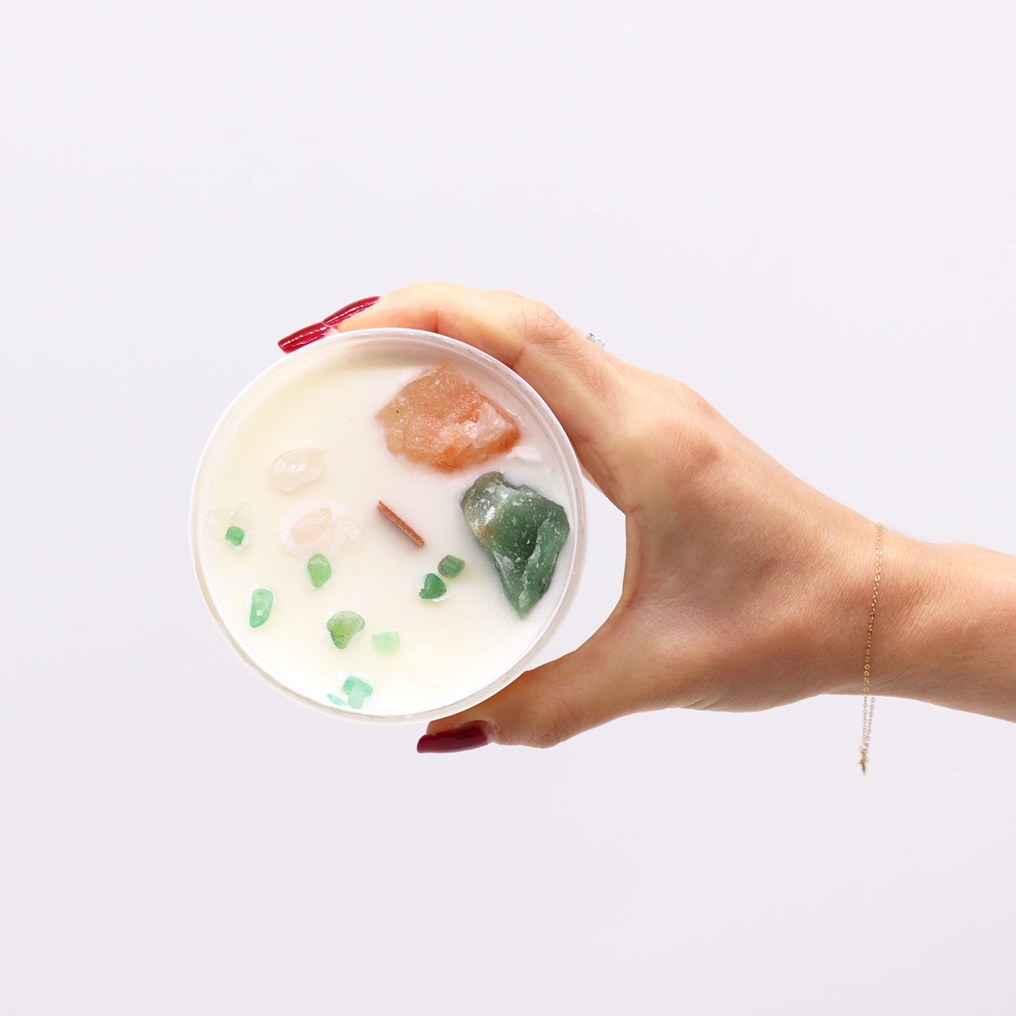 Čakros krištolinė žvakė - Širdies čakra